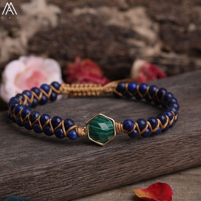 Bracelet Yoga en Lapis Lazuli "Santé & Harmonie"