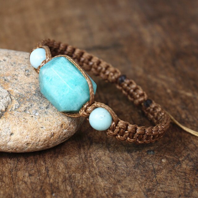 Bracelet Yoga en Amazonite "Paix & Courage"