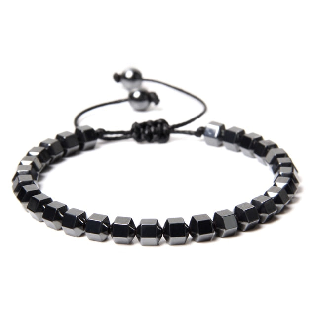 Bracelet Guérison en Hématite "Force & Puissance" - Ajustable