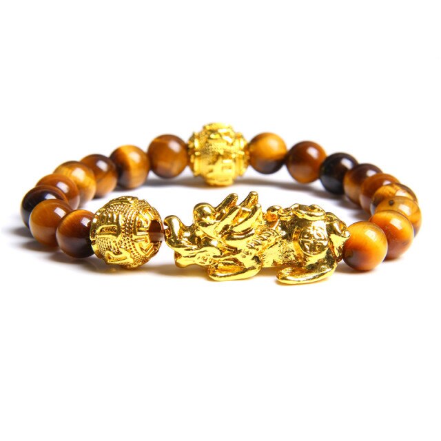 Bracelet en Oeil de tigre "Courage & Audace" - Dragon