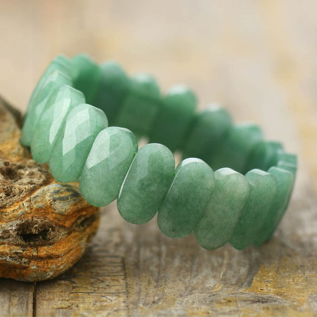 Bracelet en Aventurine verte "Développement & Épanouissement"