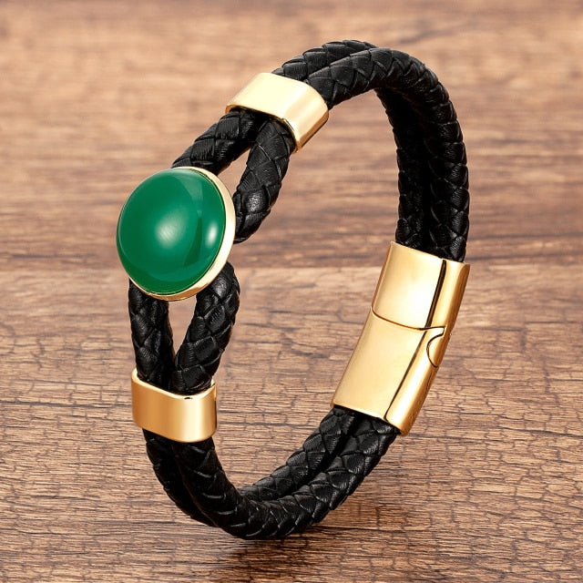 Bracelet en Agate verte "Équilibre & Fertilité"