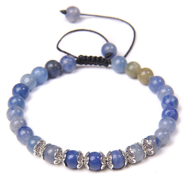 Bracelet Yoga en Sodalite "Humilité & Courage" - Ajustable