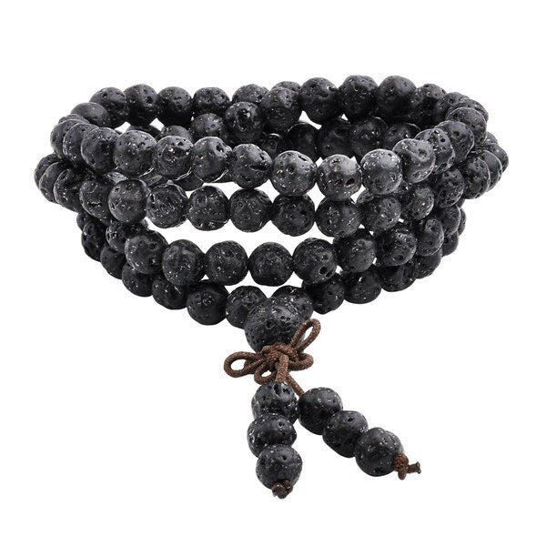 Bracelet Mala Reiki en Pierre de lave - L'Ancré