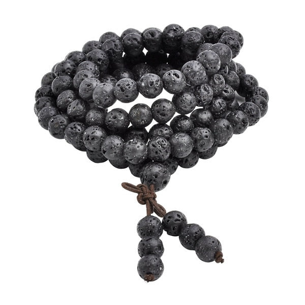 Bracelet Mala Guérison en Pierre de lave - L'Ancré