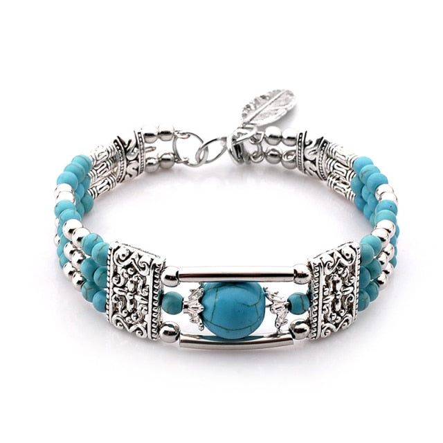 Bracelet en Turquoise "Stabilité & Empathie"