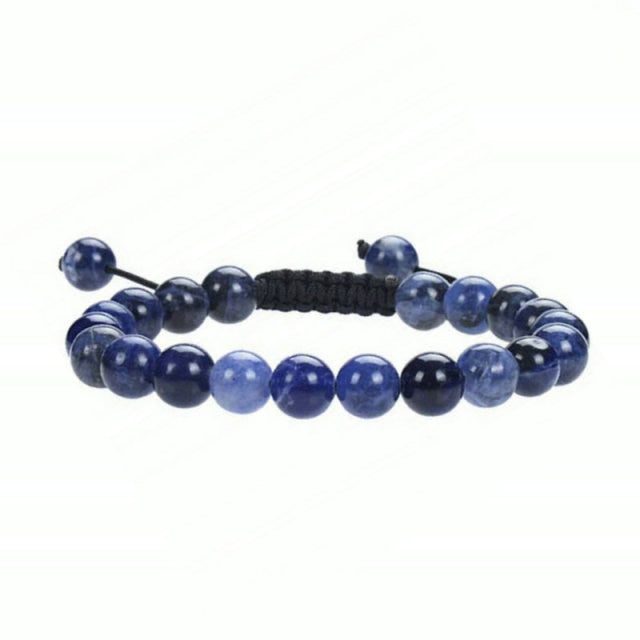 Bracelet Yoga en Sodalite "Humilité & Courage" - Ajustable