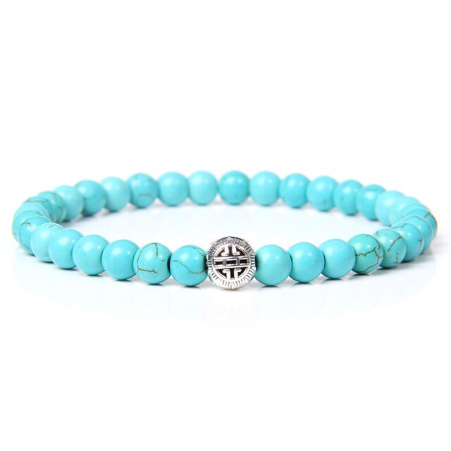 Bracelet Reiki en Turquoise bleue "Sérénité & Bien être"