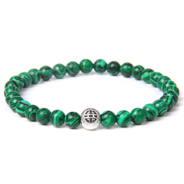 Bracelet Reiki en Malachite "Protection & Clairvoyance"