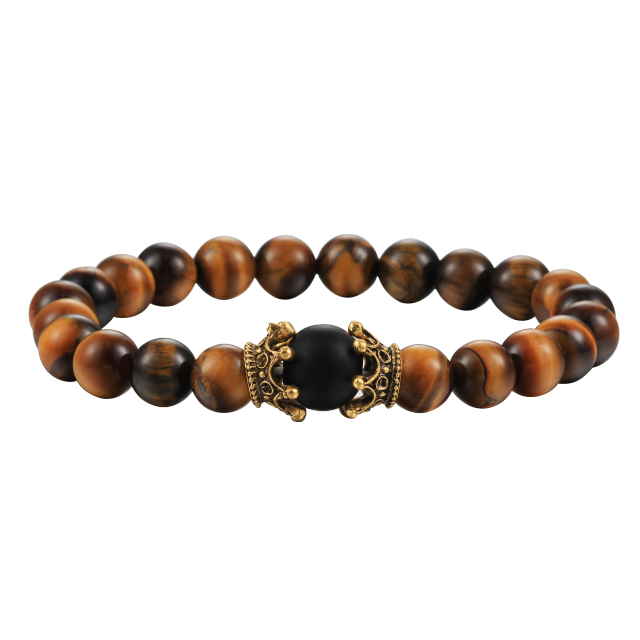 Bracelet en Oeil de tigre "Courage & Audace"