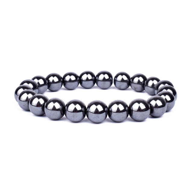 Bracelet Magnétique en Hématite "Force & Puissance"