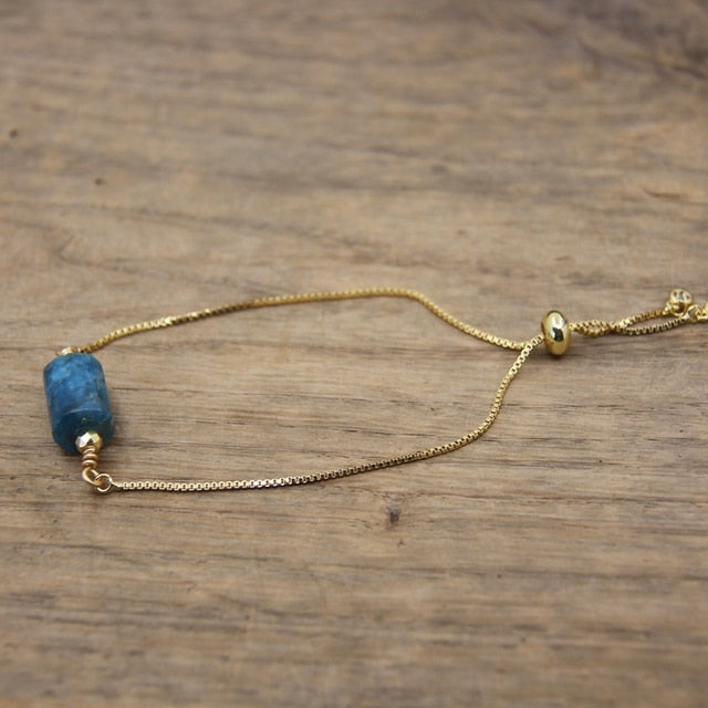 Bracelet en Apatite bleue "Communication & Relaxation"