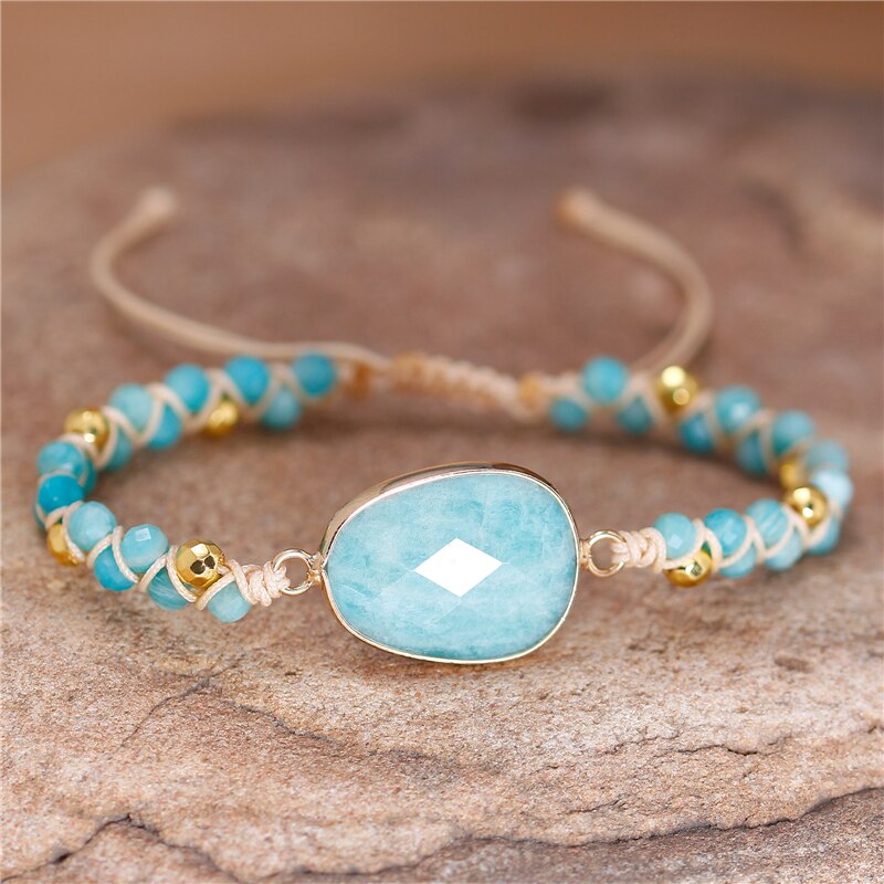 Bracelet Yoga en Amazonite "Paix & Courage"