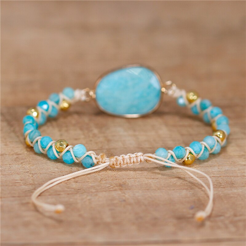 Bracelet Yoga en Amazonite "Paix & Courage"