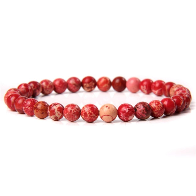 Bracelet Yoga en Jaspe rouge "Force & Spiritualité"