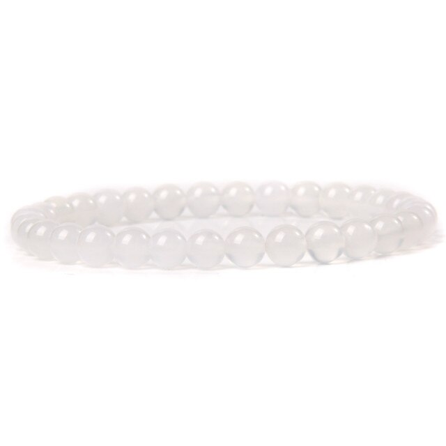 Bracelet Yoga en Agate blanche "Acceptation & Confiance"