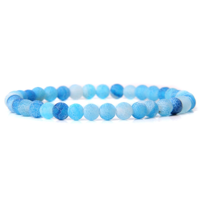 Bracelet Guérison en Agate bleue "Harmonie & Apaisement"