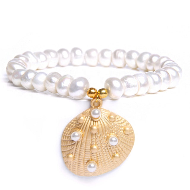 Bracelet en Perle "Discrétion & Modestie" - Coquillage