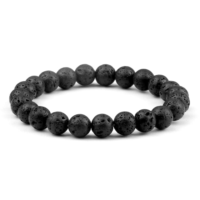 Bracelet Yoga en Pierre de lave "Ancrage & Stabilité"