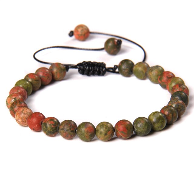 Bracelet en Unakite "Confiance & Sagesse" - Ajustable