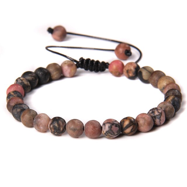 Bracelet en Rhodonite "Amour & Bienveillance" - Ajustable