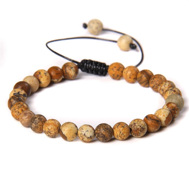 Bracelet en Jaspe brun "Ancrage & Purification" - Ajustable