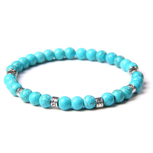 Bracelet en Turquoise bleue "Sérénité & Bien être"