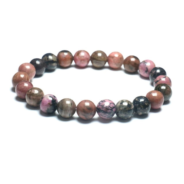 Bracelet Yoga en Rhodonite "Amour & Bienveillance"