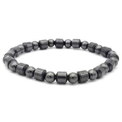 Bracelet Magnétique en Hématite "Force & Puissance"