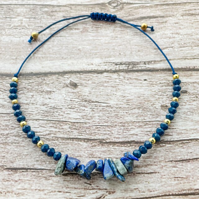 Bracelet Baroque en Lapis Lazuli "Santé & Harmonie"