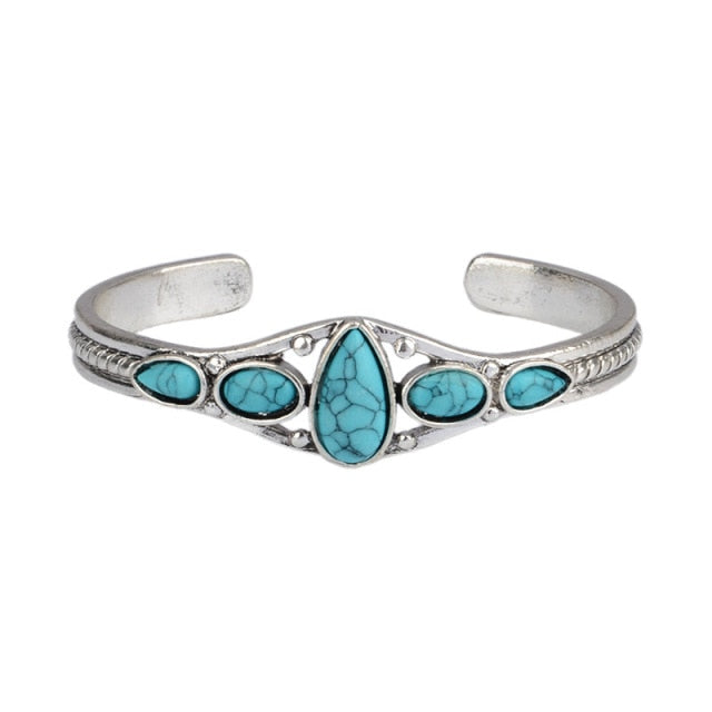 Bracelet Indien en Turquoise bleue "Sérénité & Bien être"