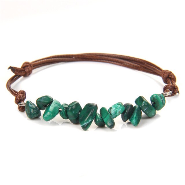 Bracelet Baroque en Malachite "Protection & Clairvoyance"