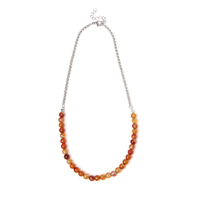 Collier en Agate "Ancrage & Equilibre"