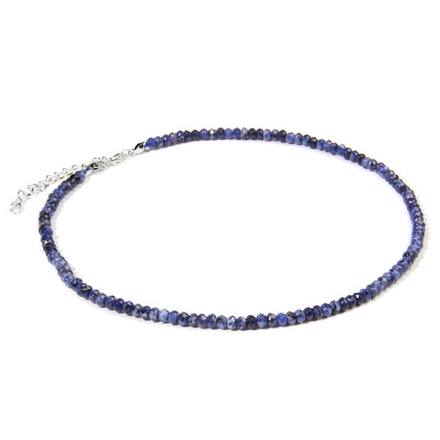 Collier en Sodalite "Humilité & Courage"