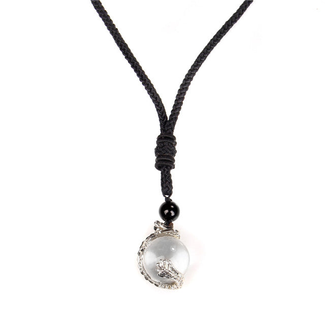 Cordon et son Pendentif Guérison en Quartz "Clairvoyance & Sagesse"