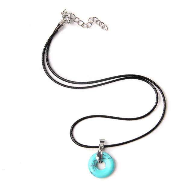 Cordon et son Pendentif en Turquoise "Stabilité & Empathie"