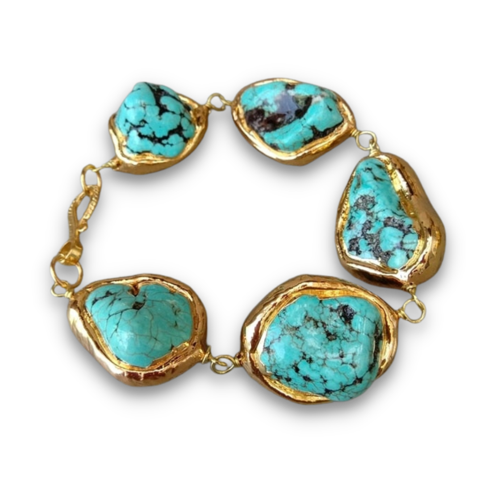 Bracelet en Turquoise bleue "Sérénité & Bien être"