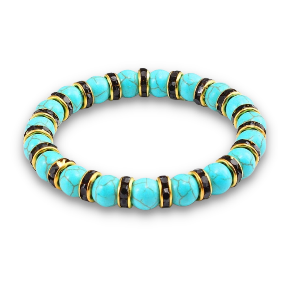 Bracelet en Turquoise bleue "Sérénité & Bien être"