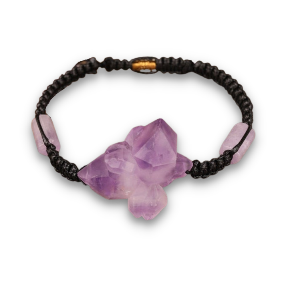 Bracelet en Améthyste et Kunzite "Force & Sagesse"