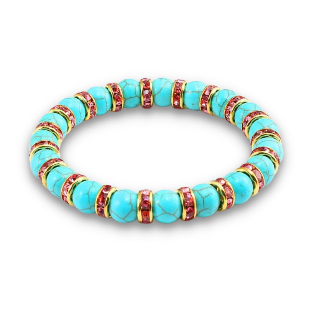 Bracelet en Turquoise bleue "Sérénité & Bien être"